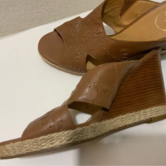 Jack Rodgers sophia leather wedge sandal 10 - Picture 8 of 9